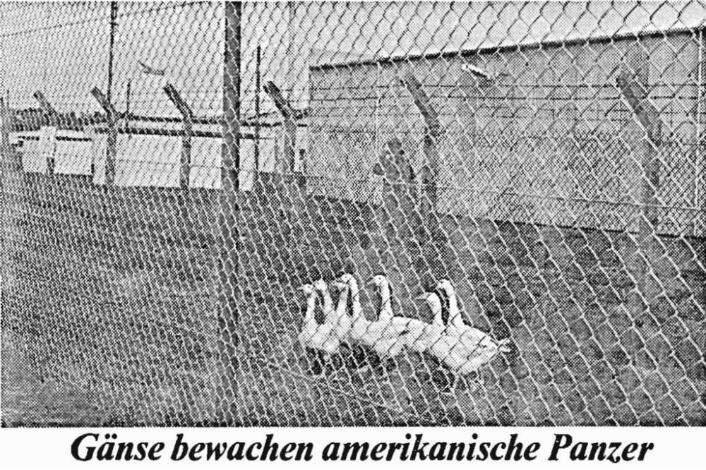 Gänse bewachen amerikanische Panzer - HZ 17. September 1986