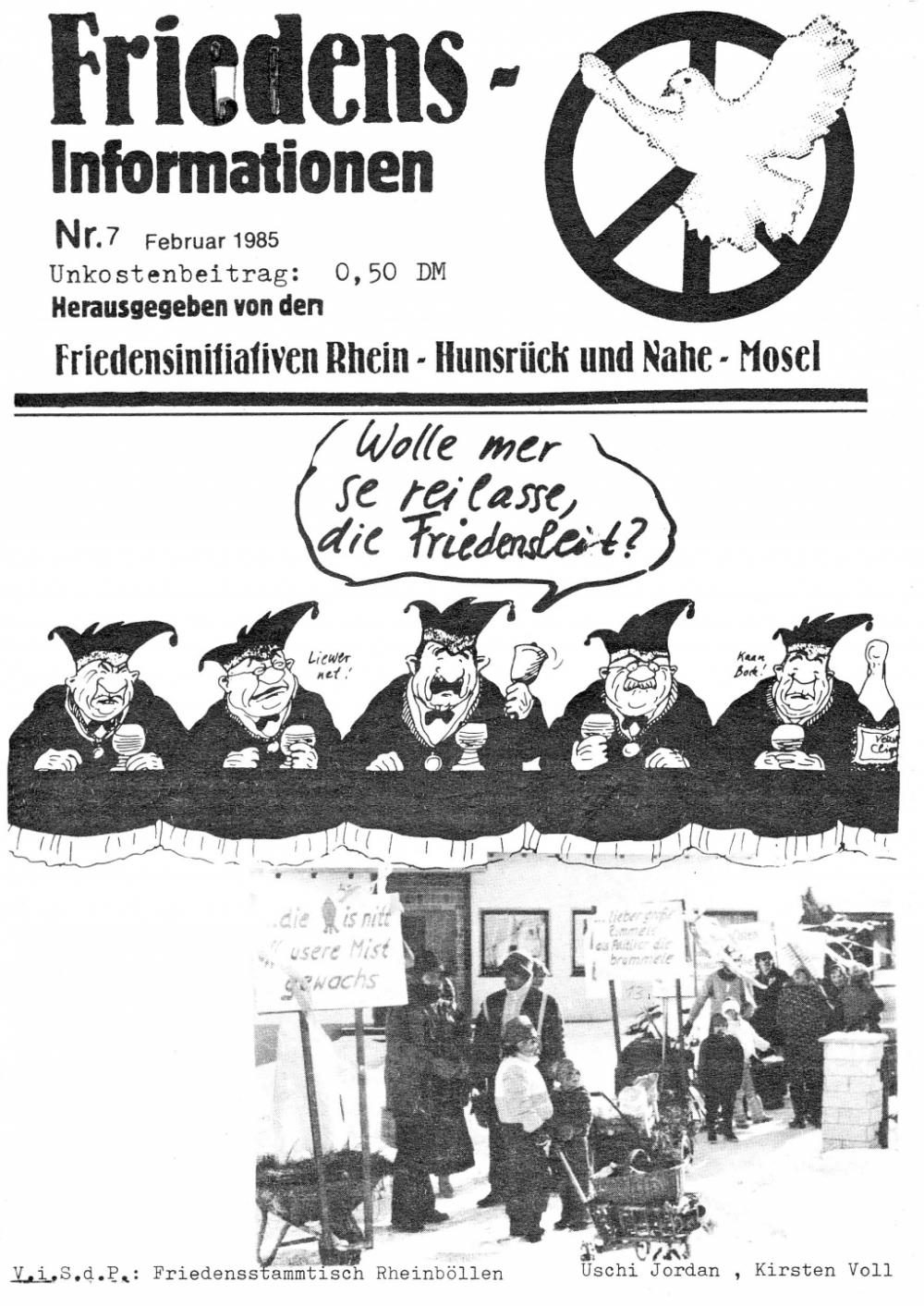 Friedensinfo 7 - Februar 1985