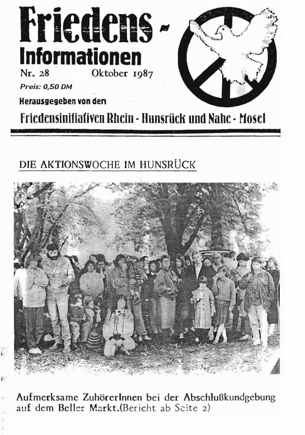 Friedensinfo 28 - Oktober 1987