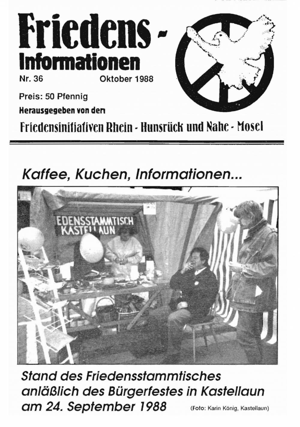 Friedensinfo 36 - Oktober 1988