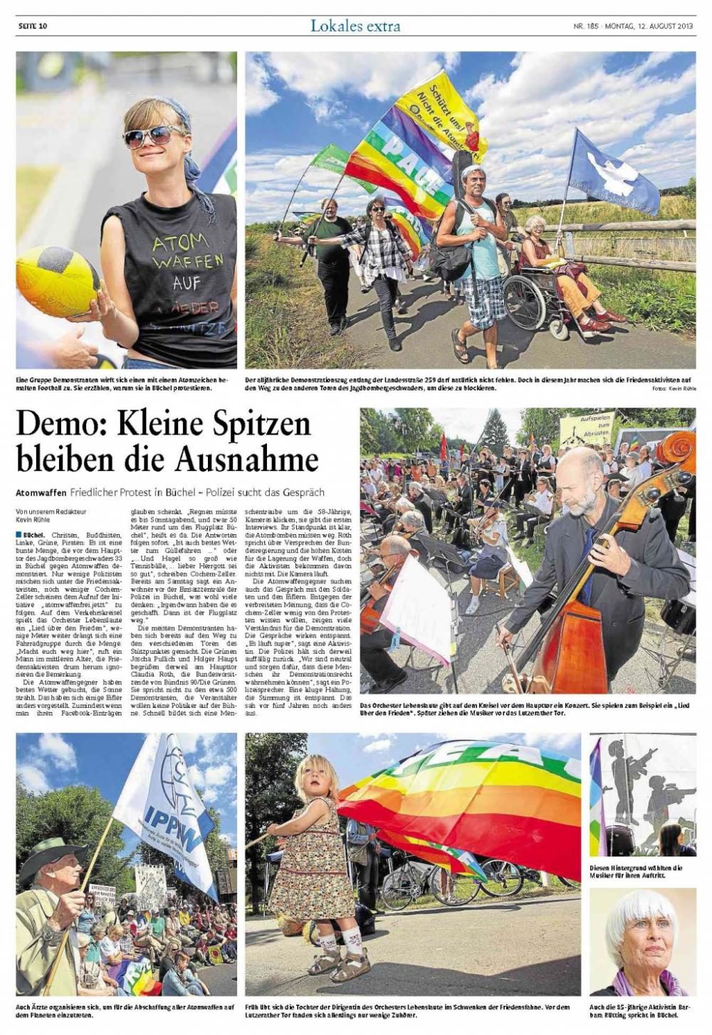 Atomwaffen-Gegner beenden Blockade des Luftwaffenstützpunkts Büchel