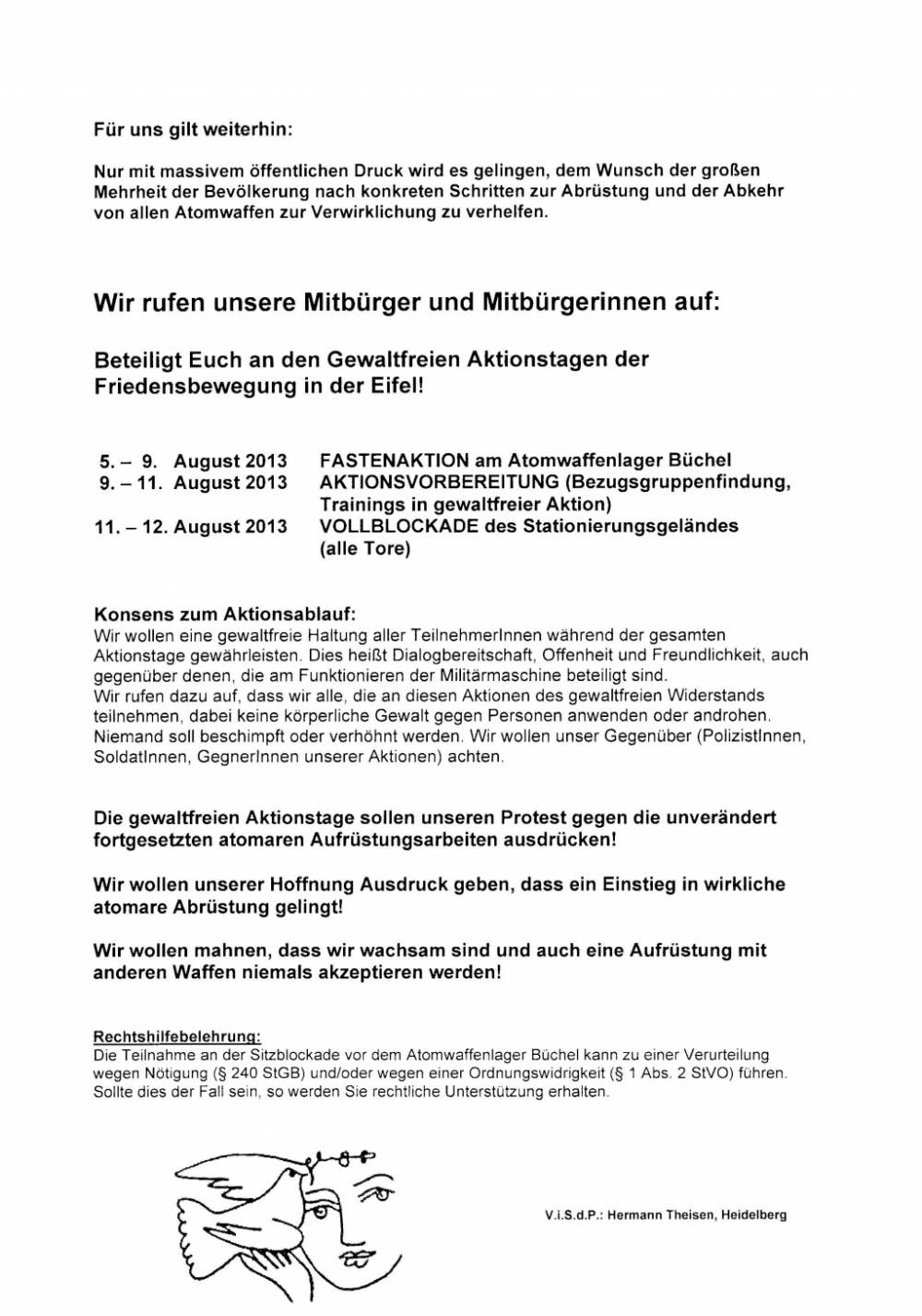 Hier dokumentieren wir beide Flugblätter: