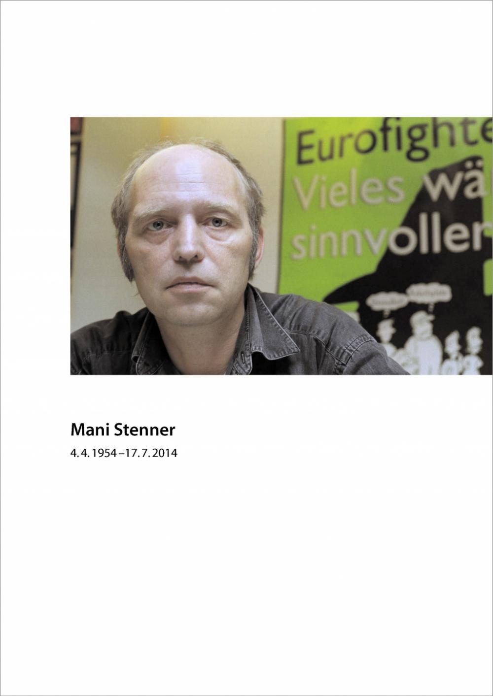Manfred »Mani« Stenner ist tot