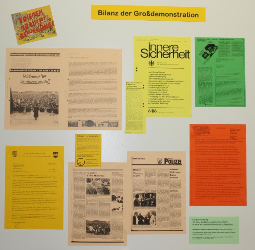 Ausstellung 25 Jahre Großdemo im Haus der regionalen Geschichte in Kastellaun
