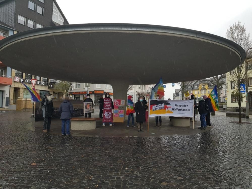 Aktion zum Ostermarsch in Kastellaun
