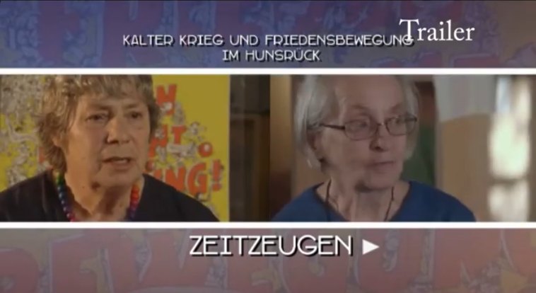 Trailer „Kalter Krieg und Friedensbewegung im Hunsrück – Zeitzeugen“: zwei Zeitzeuginnen im Interview